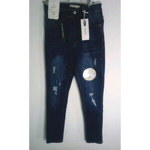 NWT Catch Stitch Jeans Distressed High Rise 27" Ankle Hi Rise Women's size 7/28